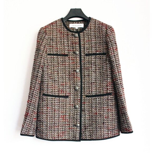 Veronica Beard Watkins Dickey Jacket , Tweed Jacket, Grey Multi - Picture 5 of 12
